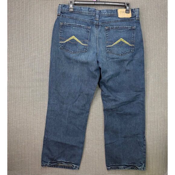 Urban Pipeline Mens Size 36 X 30 Blue Loose Low-rise Distressed Denim Jeans - Picture 1 of 10